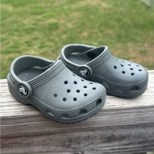 Kids Gray Crocs Clogs